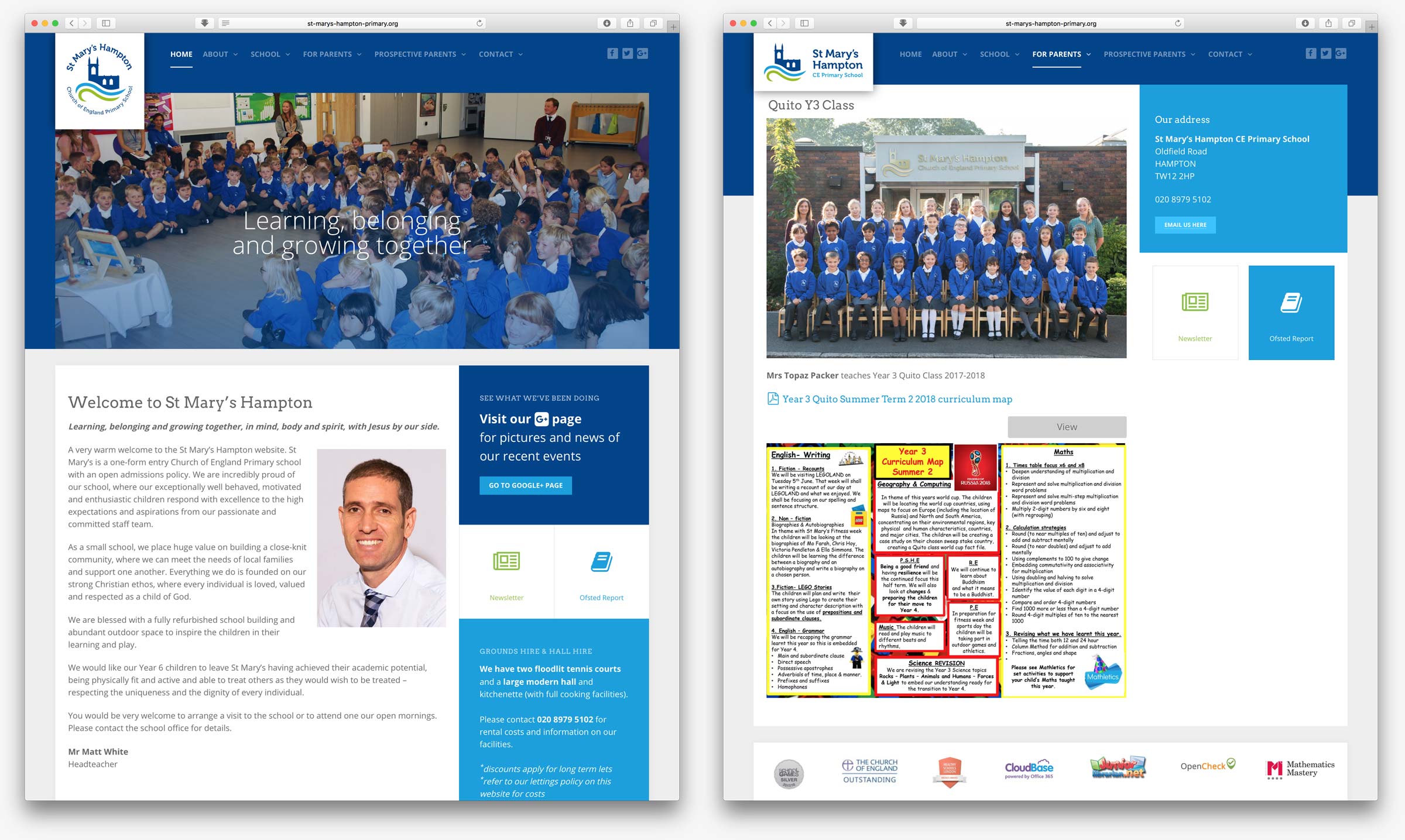 St Mary’s primary school website