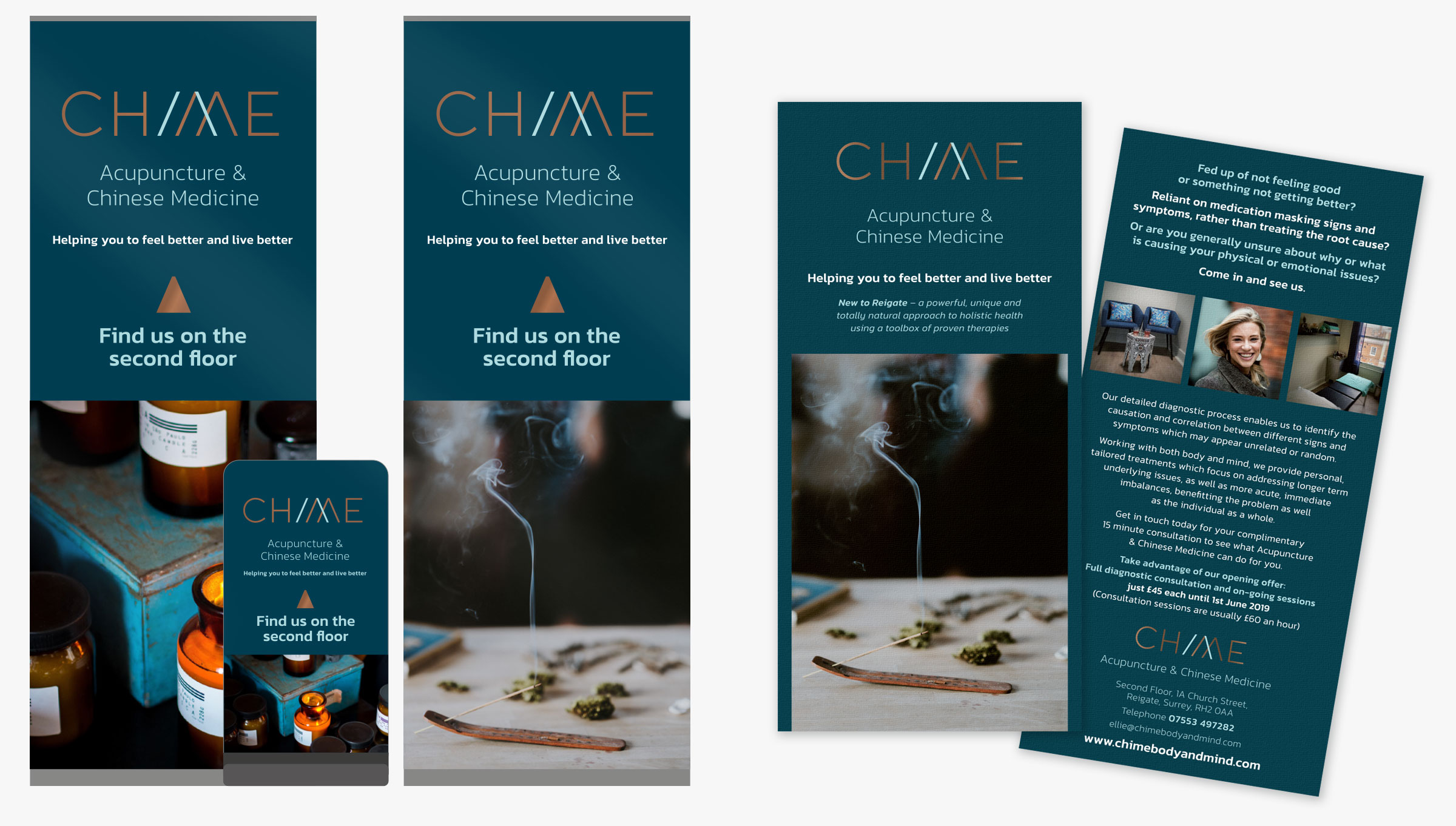 Chime signage and leaflet