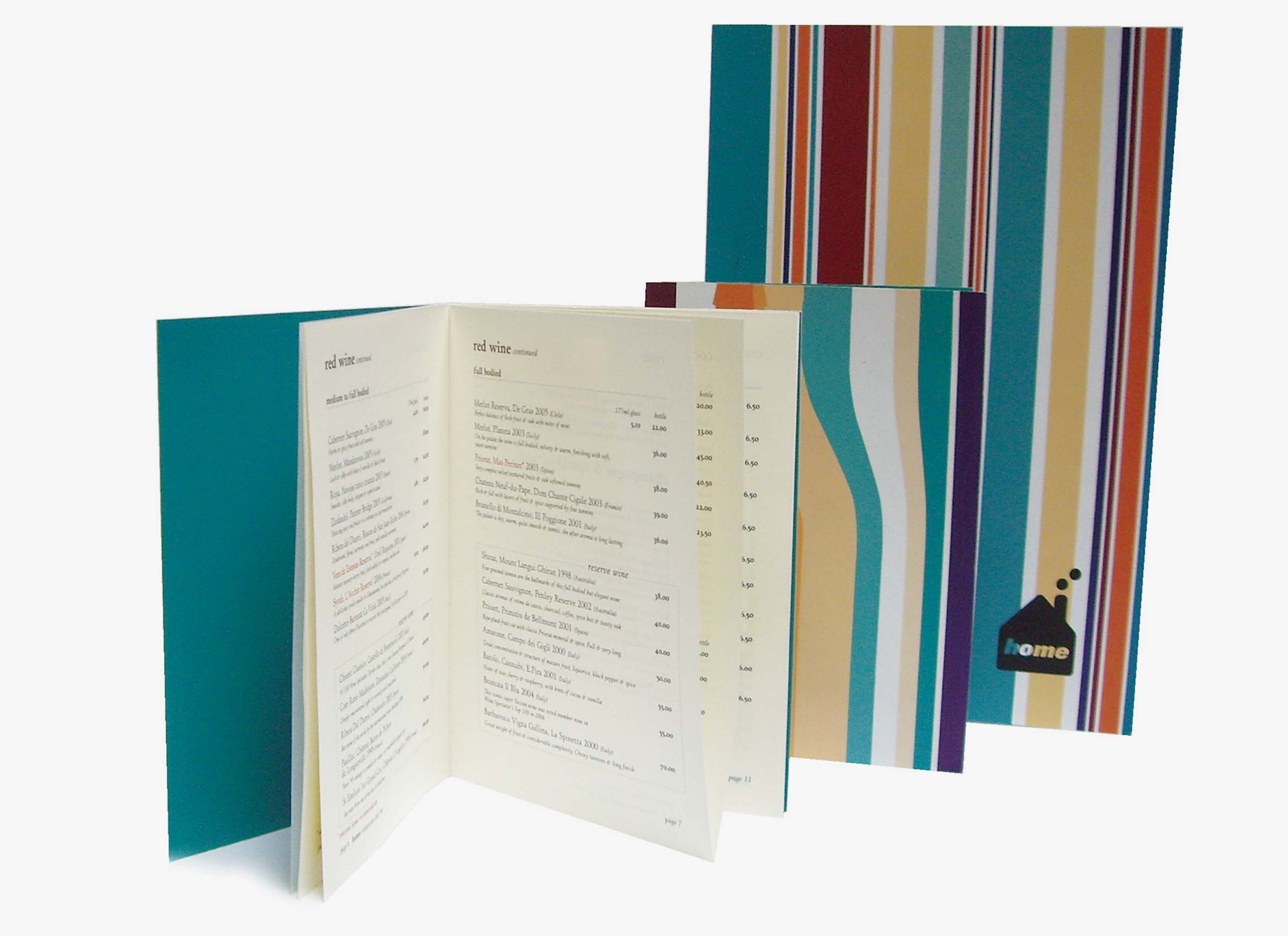 Home menus