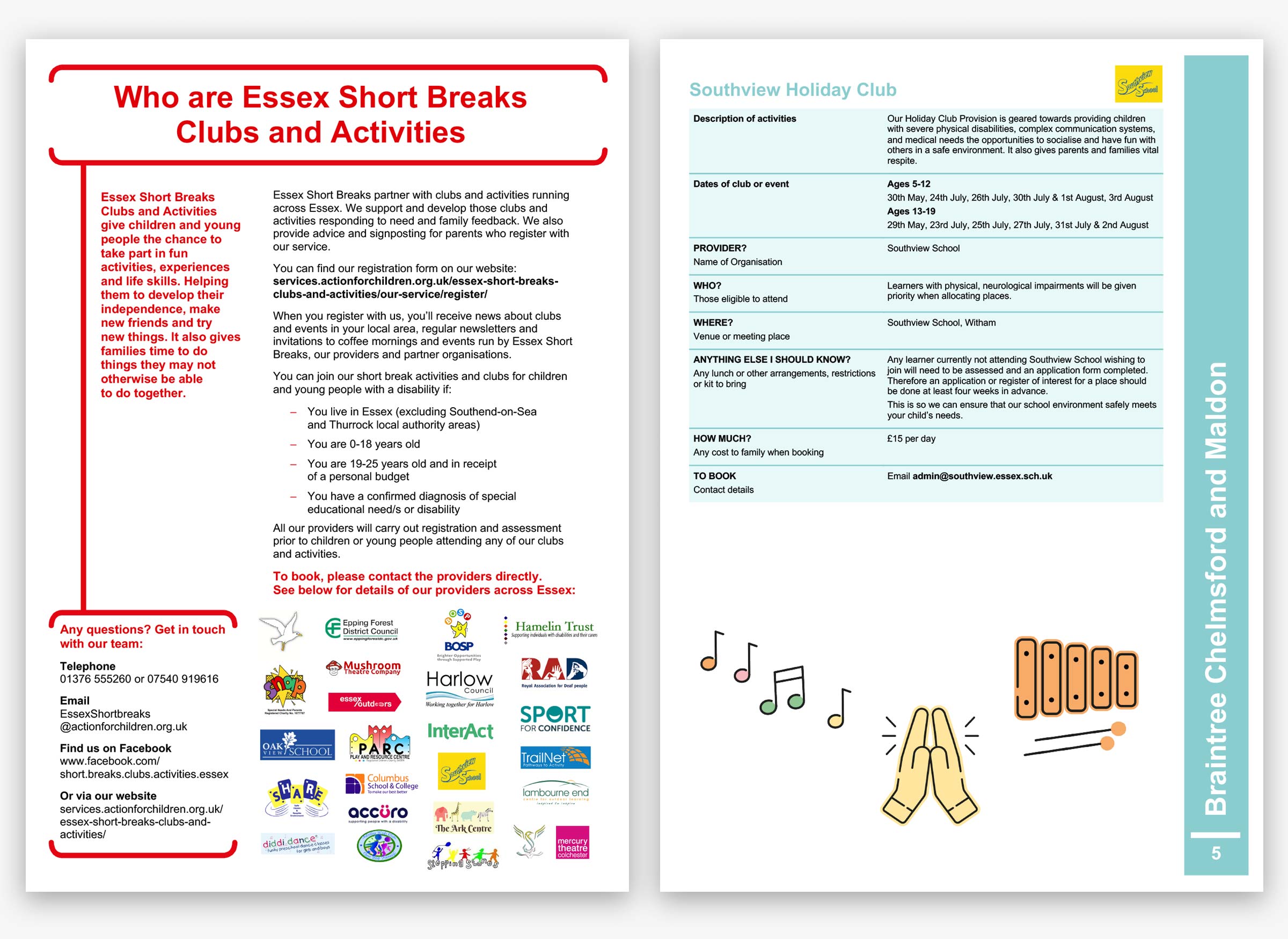 Action for Children short breaks template