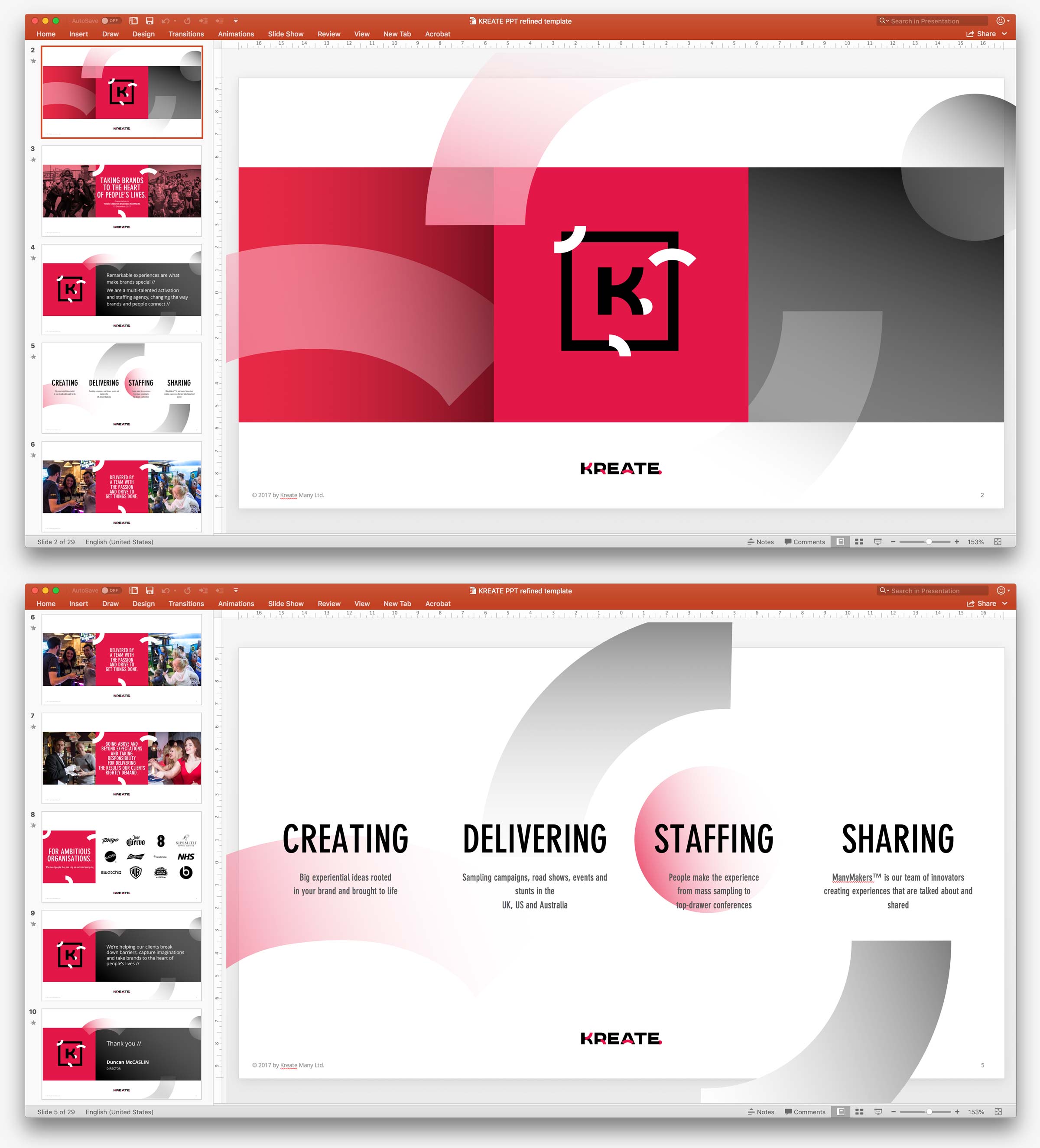 KREATE presentation template