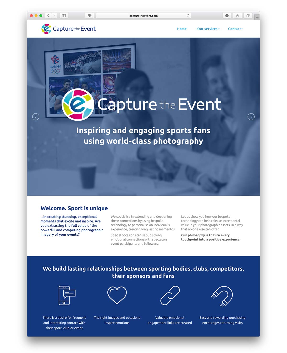Capture the Event website design